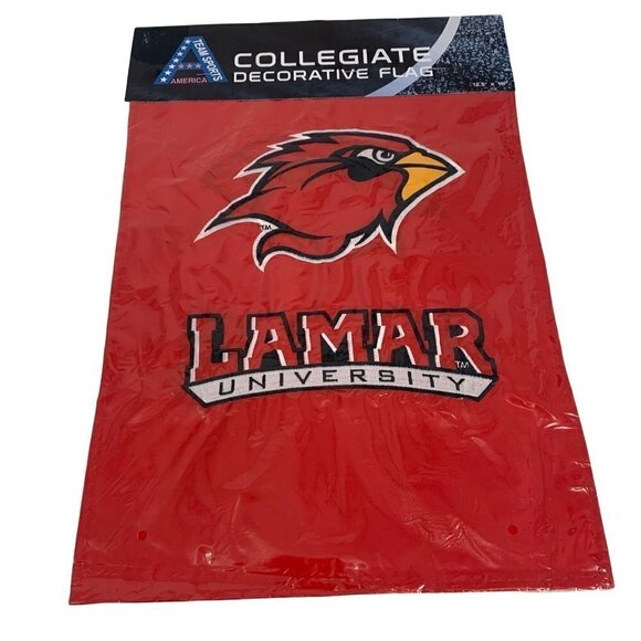 Lamar University Cardinals Double Sided Flag 12.5” x 18” - Picture 1 of 10